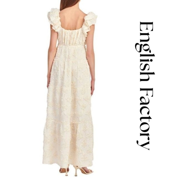English Factory- Ribbon Embroidered Tiered Maxi Dress - Picture 4 of 6